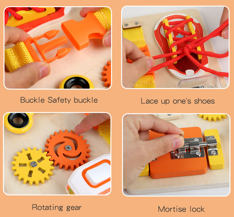 Montessori Busy Board for Kids – 10-in-1 Sensory Learning Toy with Beads, Fidget Spinner, Lacing & More – Educational Gift for Toddlers & Preschoolers