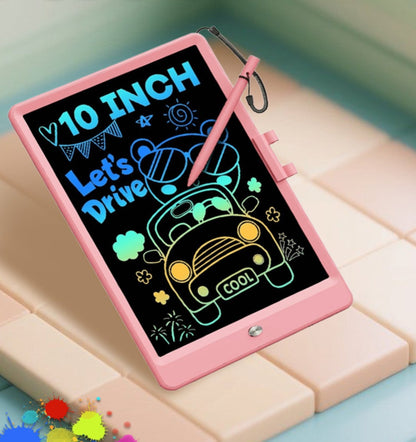Magnetic drawing board for children（colour screen）, 10 inch LCD writing board for kids toys for 3 4 5 6 7 8 years old boys and girls, reusable graffiti board, Christmas educational toys, birthday gifts