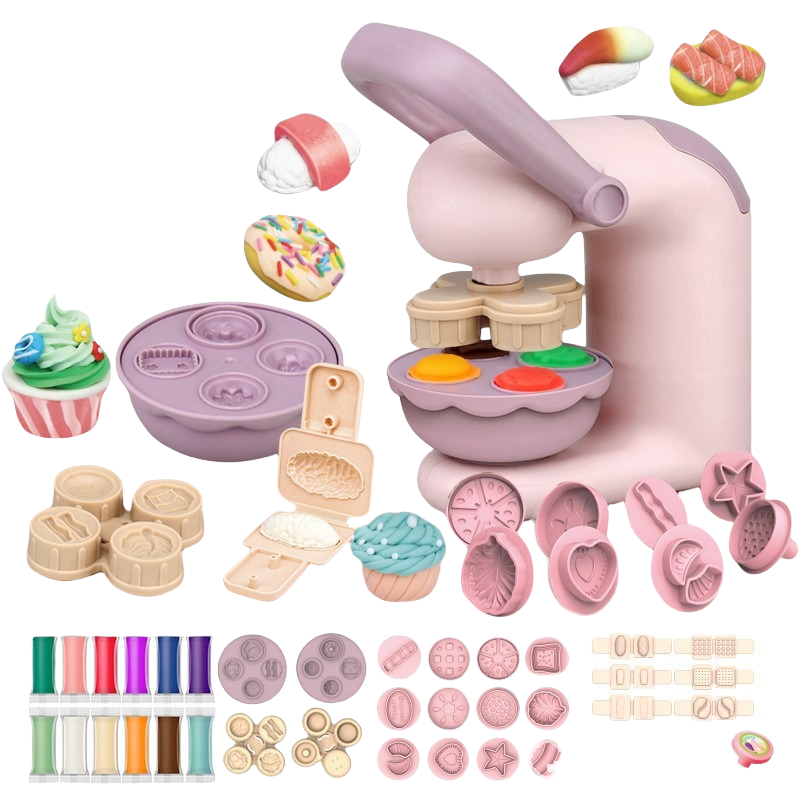 Children's Colorful Clay Toy Set  12 Colors   Noodle Maker  ice cream maker hamburger machine DIY Handmade Clay Tools  Suitable for ages 3+