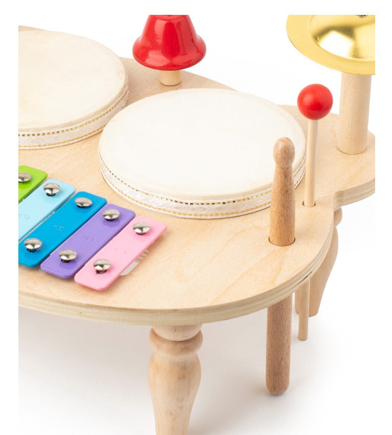 Kids Drum Set for Toddlers 18+ Months - Wooden Xylophone & Drum Musical Toys | Early Learning Instruments | Safe Non-Toxic Material | Birthday Gift for Boys & Girls