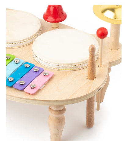 Kids Drum Set for Toddlers 18+ Months - Wooden Xylophone & Drum Musical Toys | Early Learning Instruments | Safe Non-Toxic Material | Birthday Gift for Boys & Girls