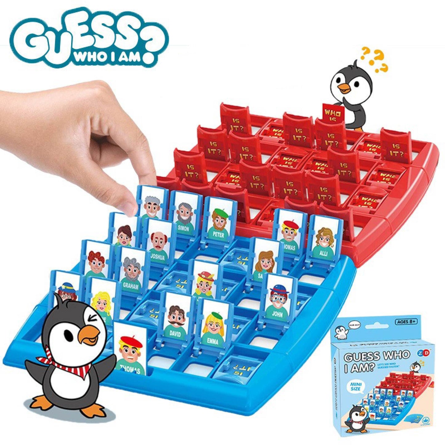 Guess Who Classic 2-Player Mystery Game – Family Board Game for Kids Ages 8+ – Develop Critical Thinking & Social Skills – Perfect for Game Nights & Party