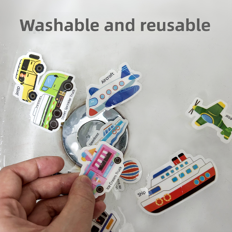 Reusable 3D Puffy Jelly Sticker Book｜Early Learning Educational Toy for Kids｜Waterproof Animal, Dinosaur & Ocean Scene Stickers (Ages 3-6)