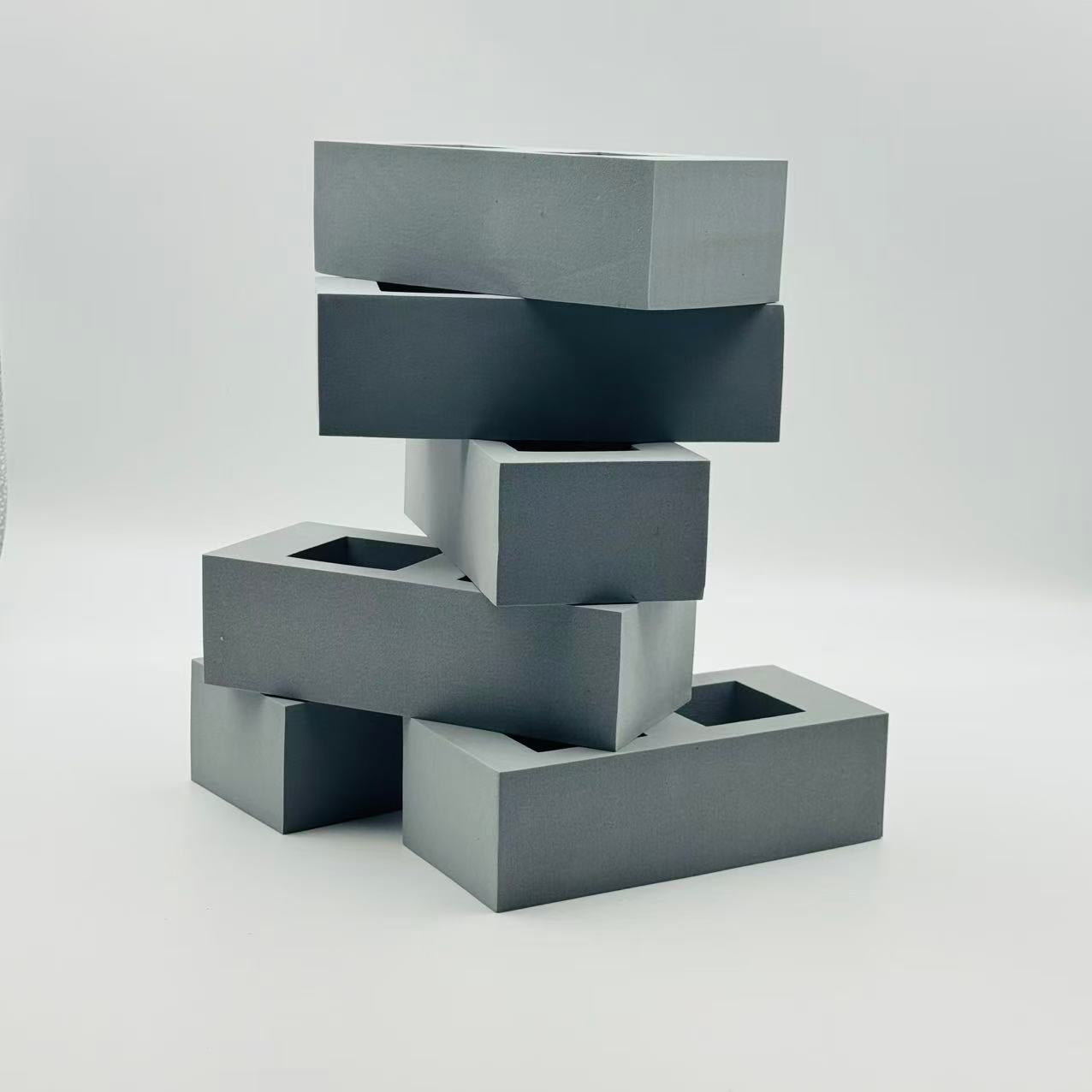 EVA Foam Construction Bricks for Kids | Realistic Grey Double-Hole Building Blocks | Indoor/Outdoor Educational Toy for Toddlers & Preschoolers | 24-Piece Set