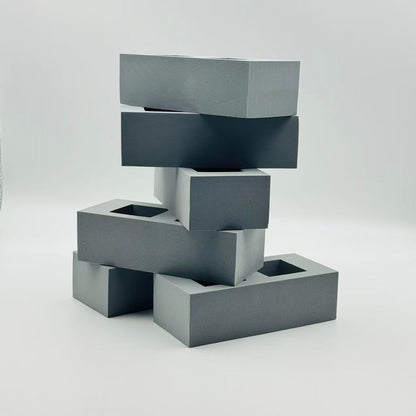 EVA Foam Construction Bricks for Kids | Realistic Grey Double-Hole Building Blocks | Indoor/Outdoor Educational Toy for Toddlers & Preschoolers | 24-Piece Set