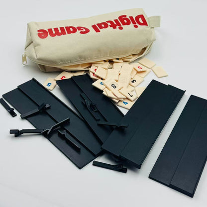 🌟Full-Size Rummy Game Set - 2-Tier Exclusive Boards + Super Durable Travel Bag 🌟Classic Board Game for All Ages – Perfect for Family Fun & On-the-Go Entertainment!