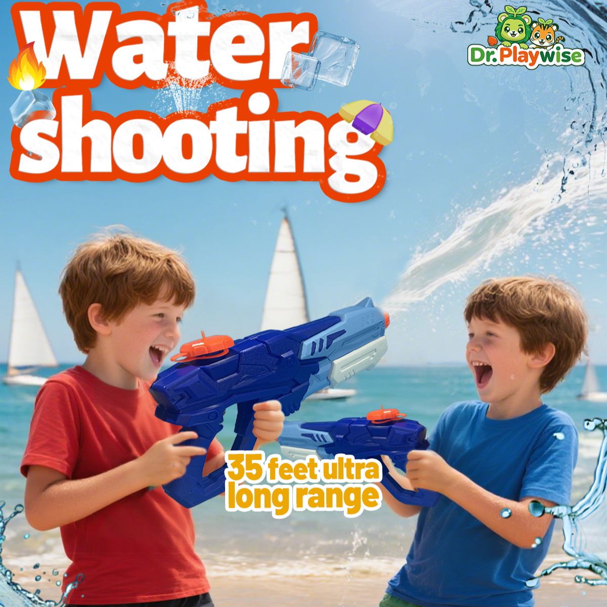 Large size and large capacity 600CC water gun | Super water spray gun long-range high-range children and adults universal summer swimming pool beach party water fighting toys water toys