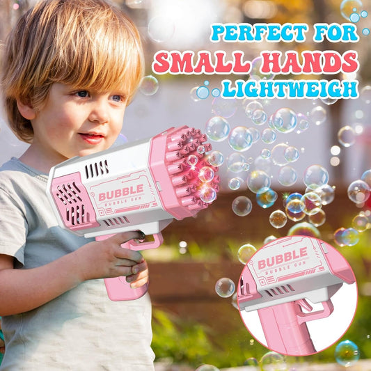 Bubble Toy Set for 3-8 Year Old Kids (Girls Bubble Gun & Boys Bubble Machine) | Outdoor Garden Bubble Maker | Perfect Birthday & Festival Gift for Girls & Boys