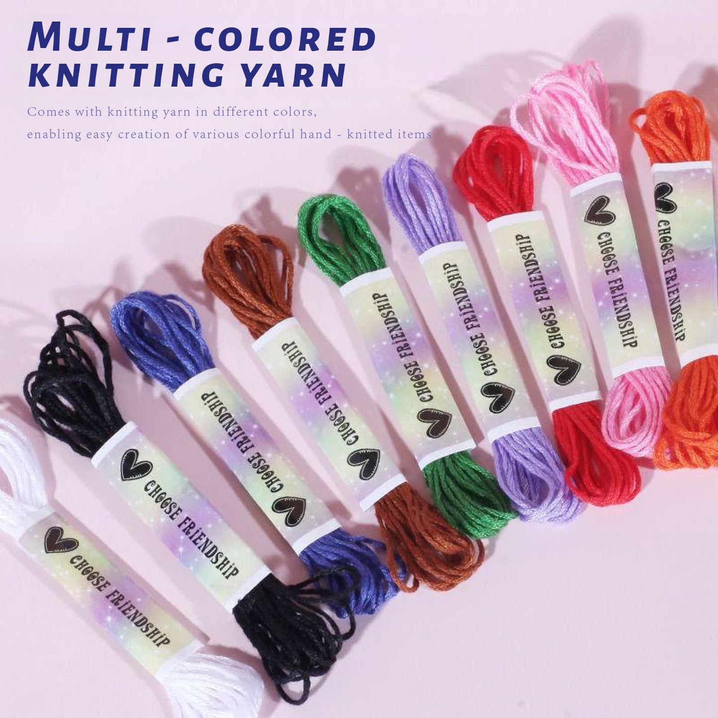 DIY Friendship Bracelet Maker Kit with Letter Beads – Cotton Thread Weaving Set for Kids Age 6+ – Includes Weaving Board, 10 Colored Threads & Alphabet Beads