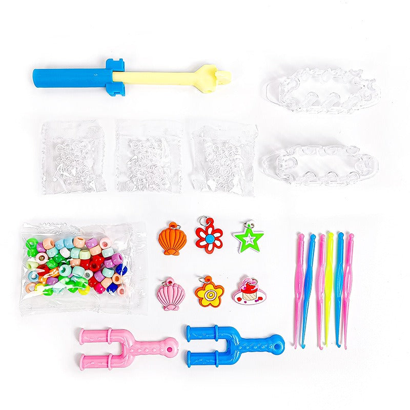 4500-Piece Rainbow Kit  – 3-Layer Box Includes 4500 Rubber Bands, 2 Slingshots, 6 Hooks & Charms – DIY Friendship Bracelet Making Set for Kids Age 5+