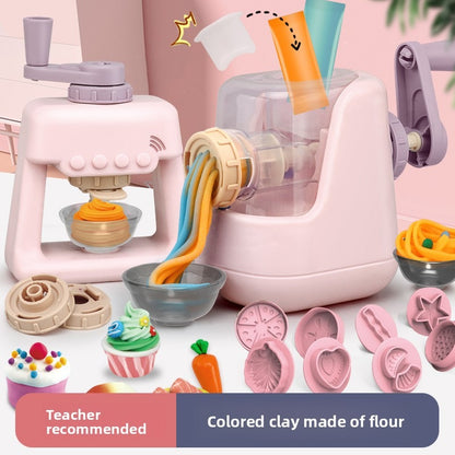 Children's Colorful Clay Toy Set  12 Colors   Noodle Maker  ice cream maker hamburger machine DIY Handmade Clay Tools  Suitable for ages 3+