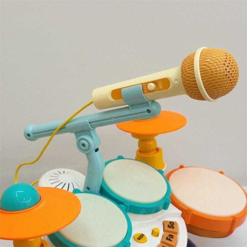 Kids Drum Set Toy - Early Education & Brain - Building Musical Jazz Hand - Clapping Drum for Babies - Karaoke & Percussion Instrument for Toddlers