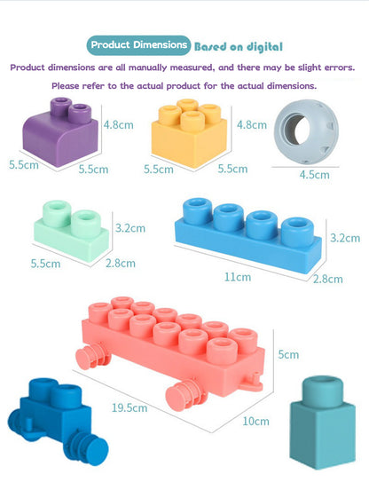 80PCS Soft Building Blocks for Toddlers - Non-Toxic Squishy Sensory Toys for Babies 6-12 Months, STEM Educational Stacking Blocks, Early Learning Toys for 1 2 3 Year Old Boys Girls