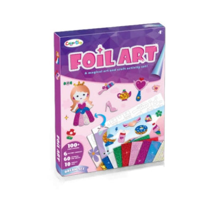 Mess-Free Arts and Crafts Set for Kids (Unicorn & Princess Foil Theme) | DIY Creative Activity Toy | Travel/Birthday Gift for 4 5 6 7 8 9 Year Old Boys & Girls