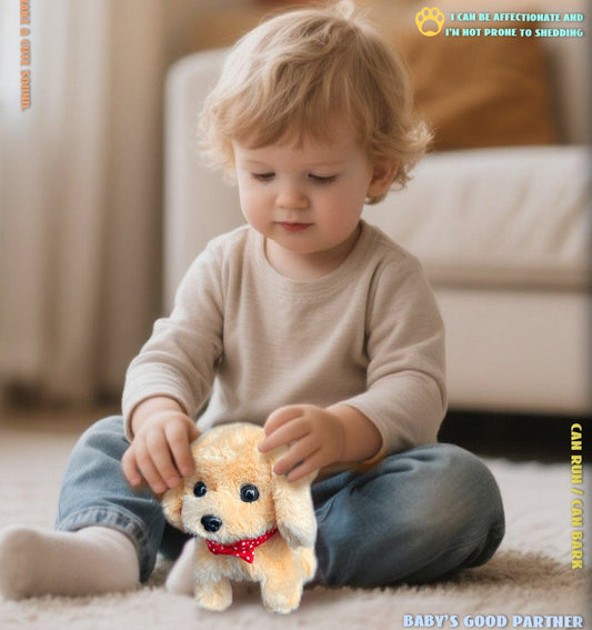 Adorable Interactive Labrador Cyber Dog! It Barks, Nods, and Walks - A Perfect Playmate for Your Child's Happy Growth!
