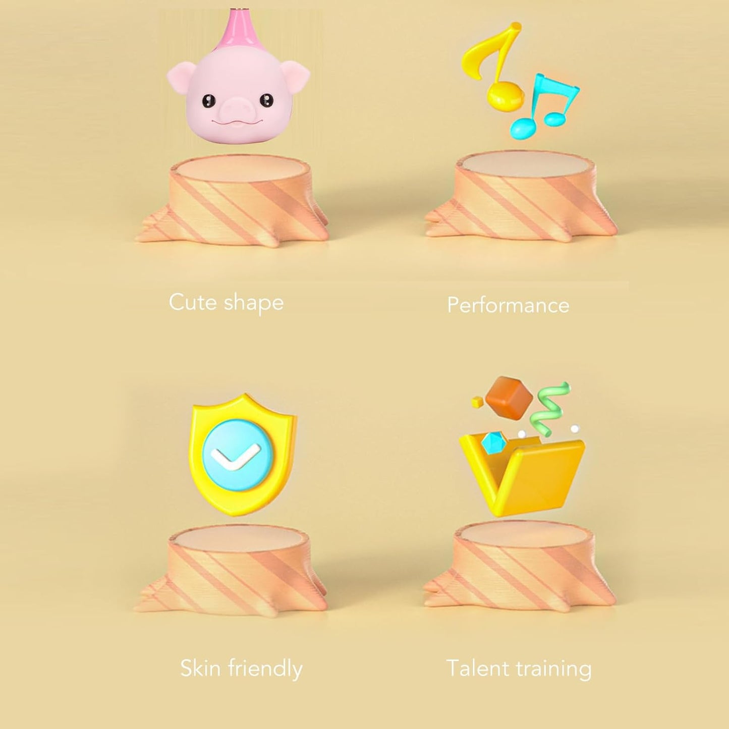 Electronic musical instruments, cartoon guitar erhu synthesizer | portable musical toys for children and adults | fun early education musical instruments (pink pig)