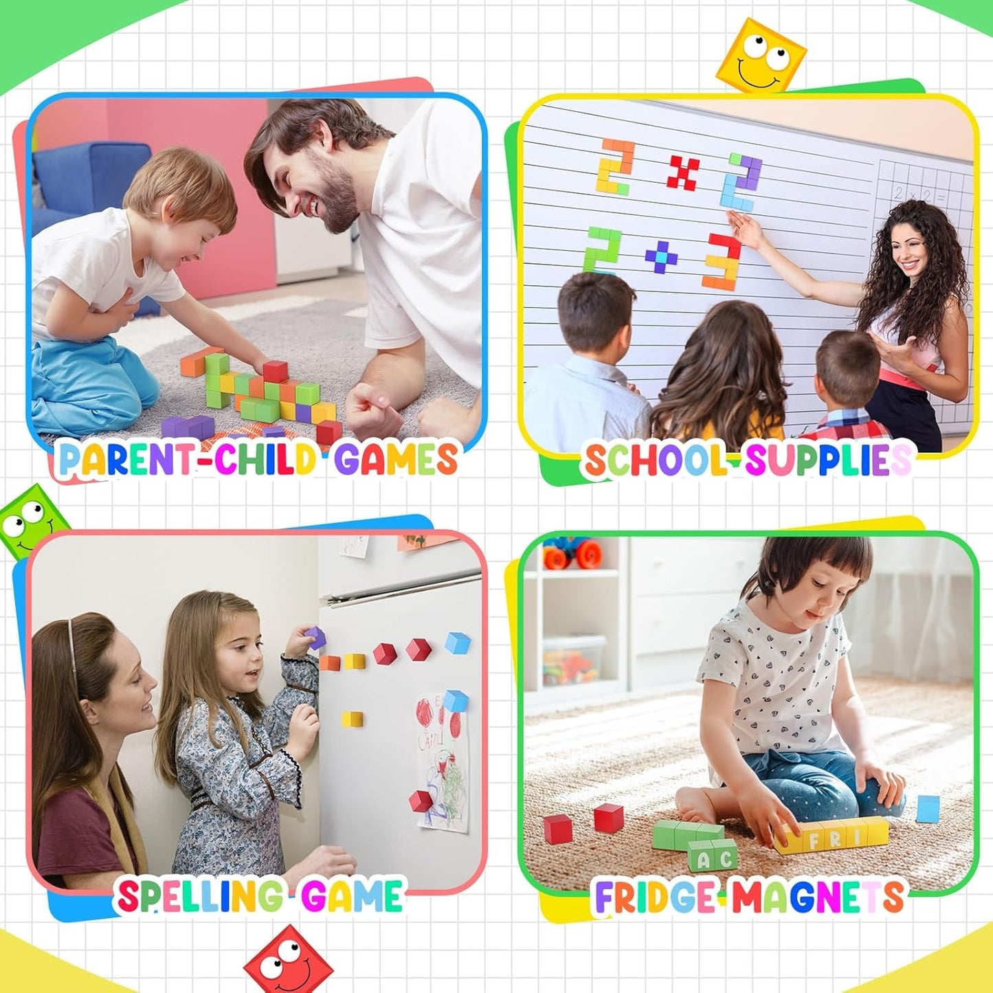 Magnetic Cube Building Blocks | Suitable for Ages 3-8, Digital + STEM Educational Construction Toy, Perfect Gift for Early Learning