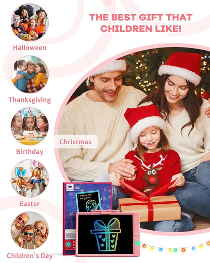 Magnetic drawing board for children（colour screen）, 10 inch LCD writing board for kids toys for 3 4 5 6 7 8 years old boys and girls, reusable graffiti board, Christmas educational toys, birthday gifts