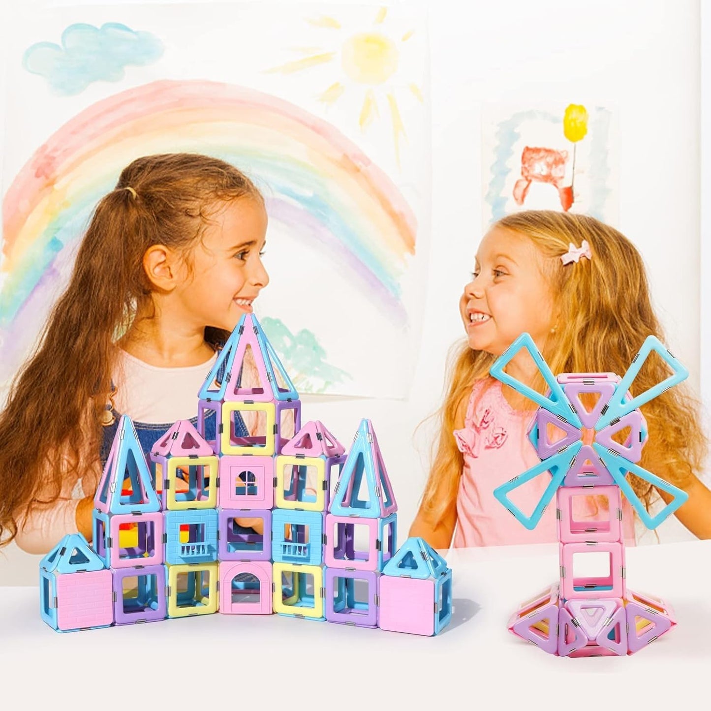 86 PCS Magnetic Building Blocks Educational Building Toy Gift for 3 4 5 6 7 year old children - boys and girls