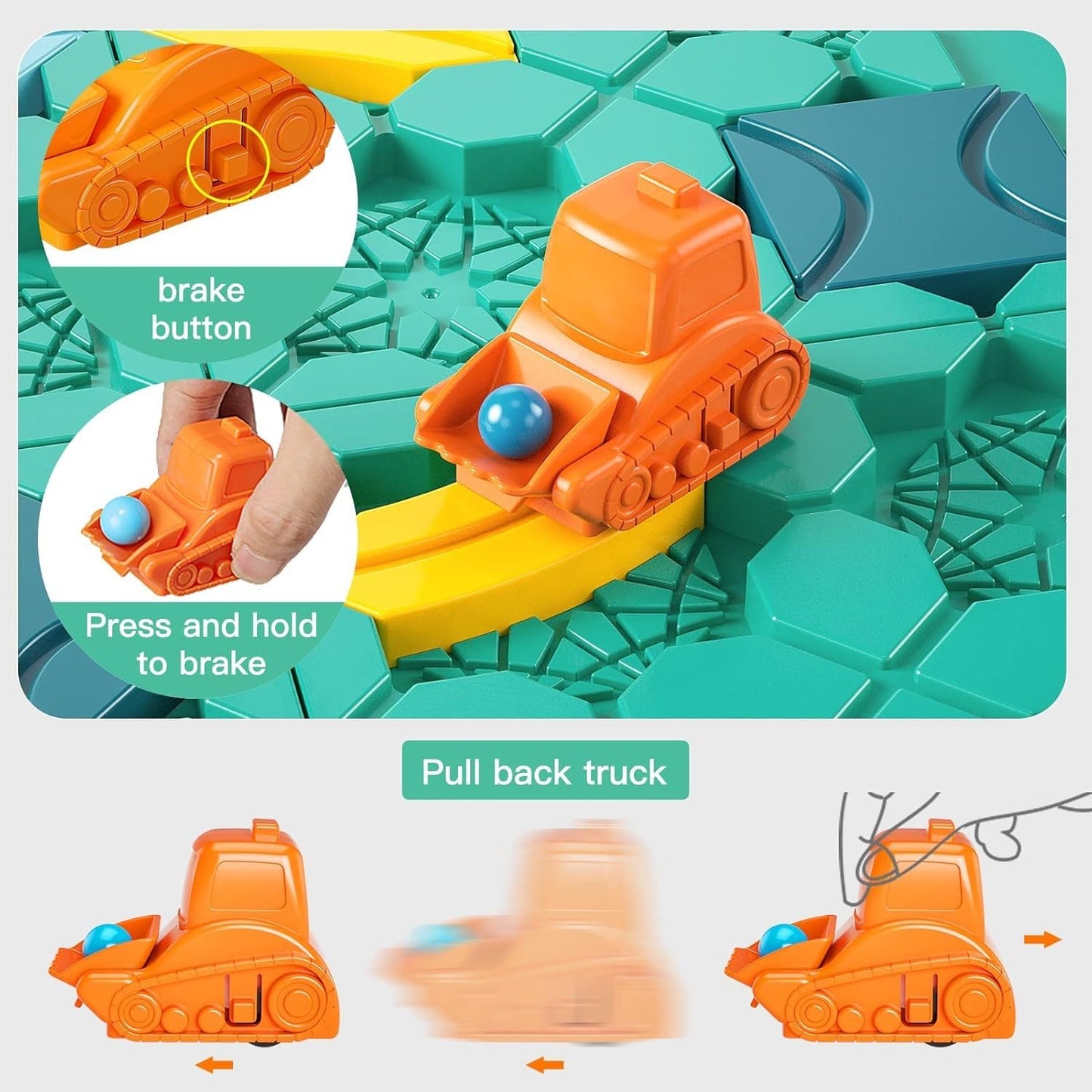 STEM Logic Maze Board Game for Kids - 57x57CM Large Puzzle with Marbles | Educational Building Toy for Ages 4-8 | Family Interactive Learning Game | Safe ABS Material