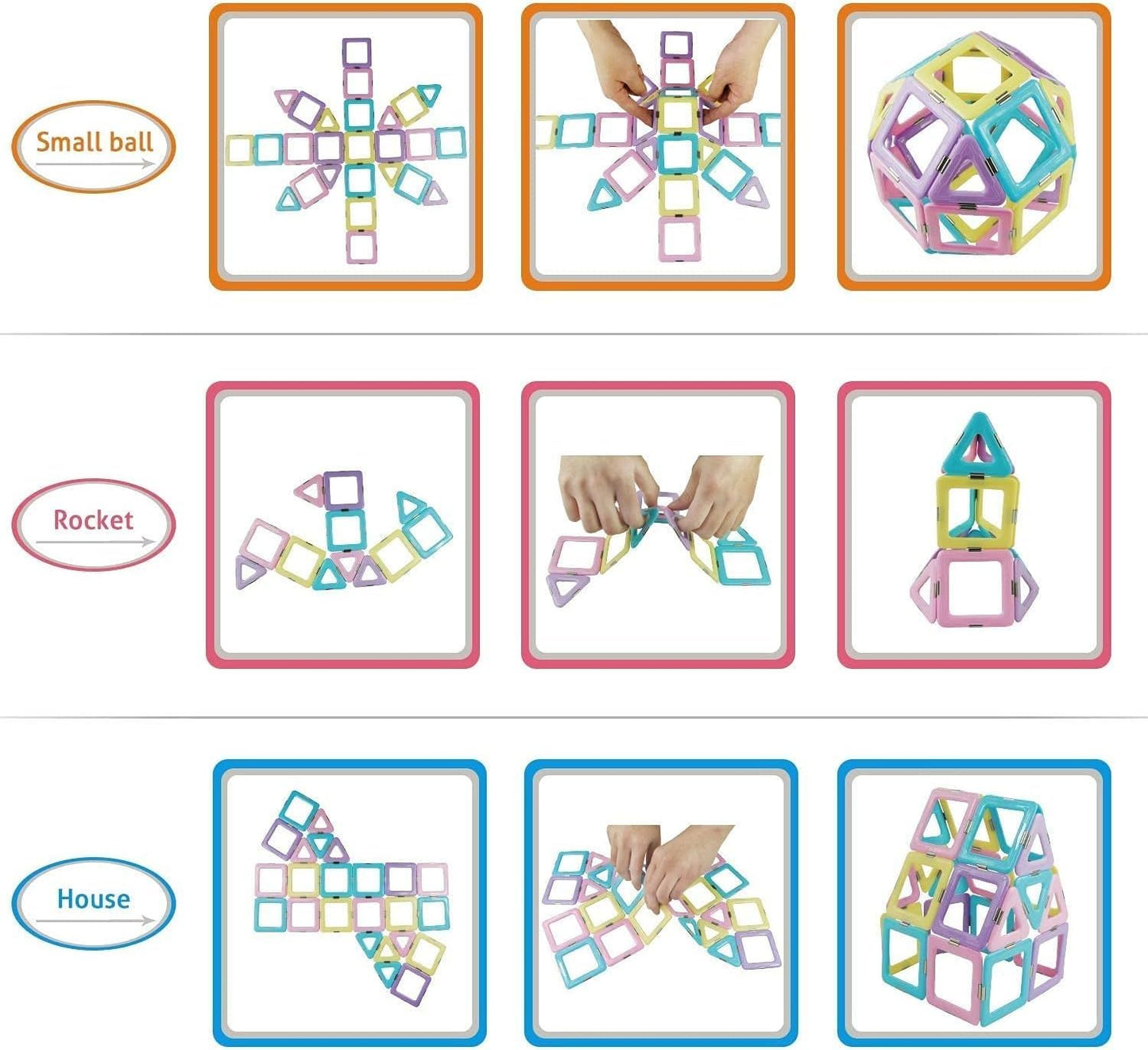 86 PCS Magnetic Building Blocks Educational Building Toy Gift for 3 4 5 6 7 year old children - boys and girls