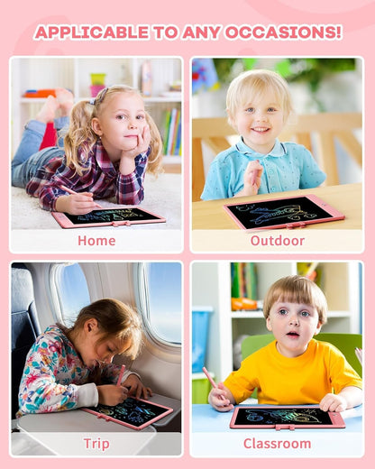Magnetic drawing board for children（colour screen）, 10 inch LCD writing board for kids toys for 3 4 5 6 7 8 years old boys and girls, reusable graffiti board, Christmas educational toys, birthday gifts