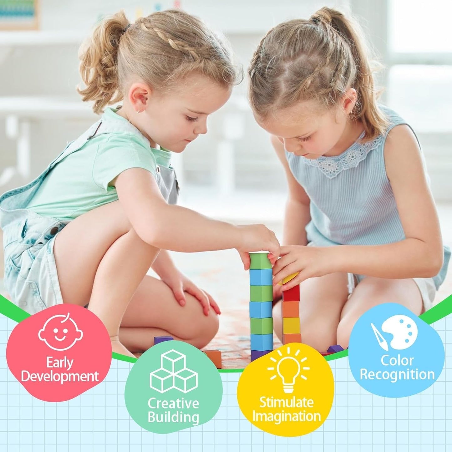 Magnetic Cube Building Blocks | Suitable for Ages 3-8, Digital + STEM Educational Construction Toy, Perfect Gift for Early Learning