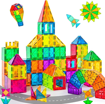 3D Magnetic Building Blocks Set, Kids' STEM Magnetic Construction Toy, Essential for Learning and fun of Boys and Girls Aged 3