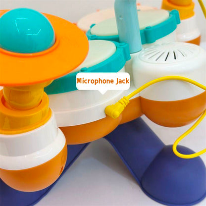 Kids Drum Set Toy - Early Education & Brain - Building Musical Jazz Hand - Clapping Drum for Babies - Karaoke & Percussion Instrument for Toddlers