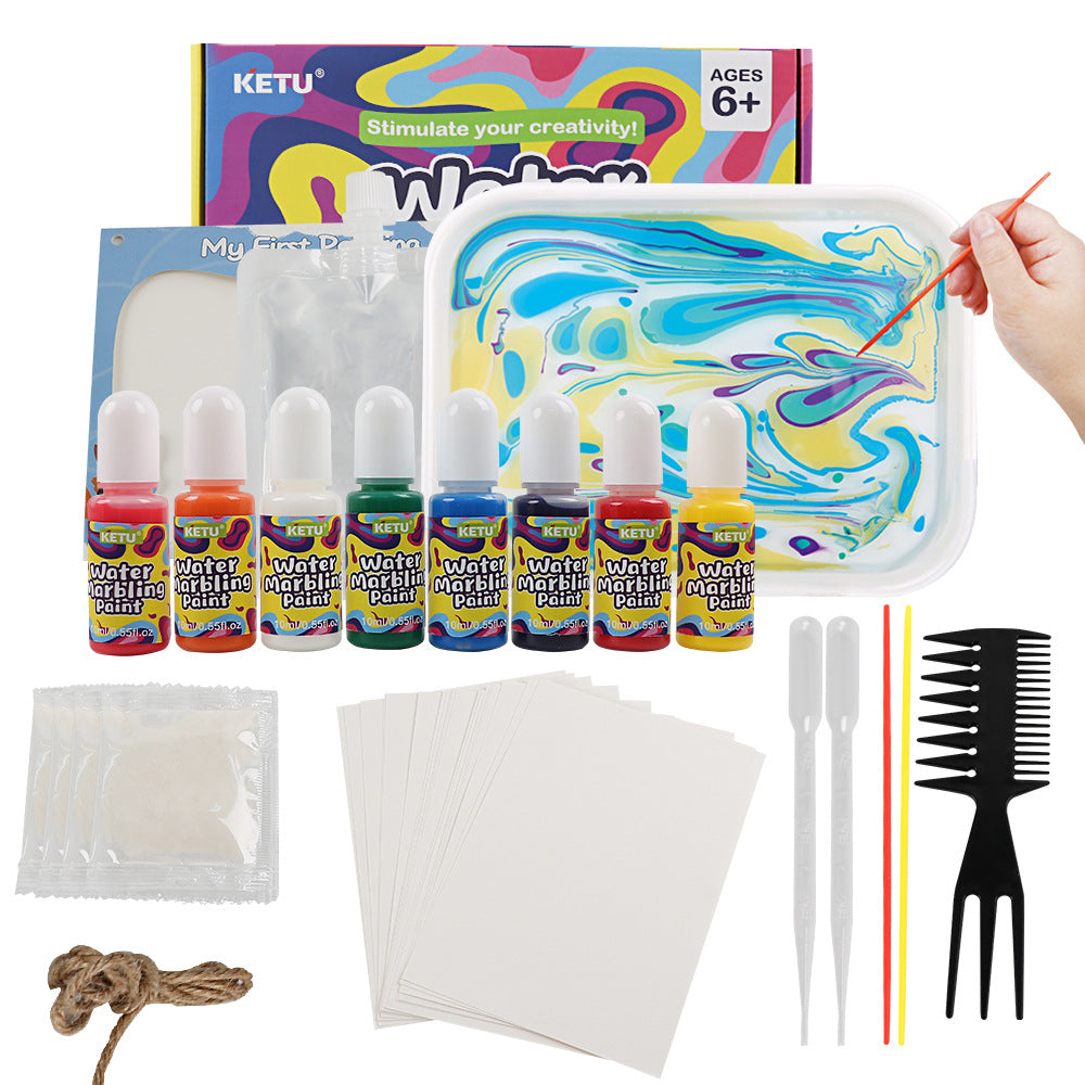 Kids 8 Color Water Painting | Arts and Crafts for Girls and Boys Craft Kit DIY Gift Box | Ideal Gift for Kids Ages 6+