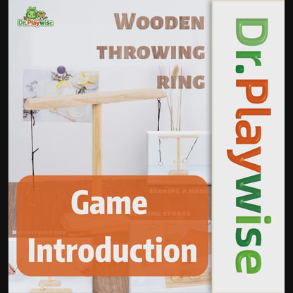 Handmade Wooden Ring Toss Game | Hook & Ring Interactive Tabletop Game for 2 Players | Indoor/Outdoor Family Party Game | Ideal for Adults & Kids Ages 8+