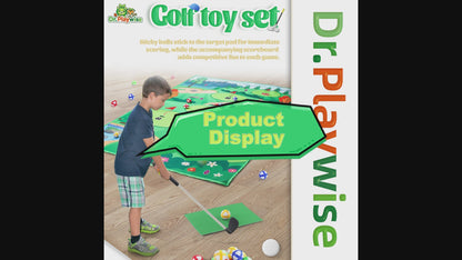 Parent-Child Golf Toy Set | Kids & Adults Universal | Indoor/Outdoor Garden Use | Includes Thickened Golf Mat for Putting Practice