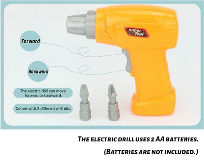 252-Piece Drill Construction Set – Electric Drill Tool Included – STEM Building Blocks in Portable Suitcase – Educational Toy for Kids Ages 3+ – Perfect for Creative Play & Skill Development