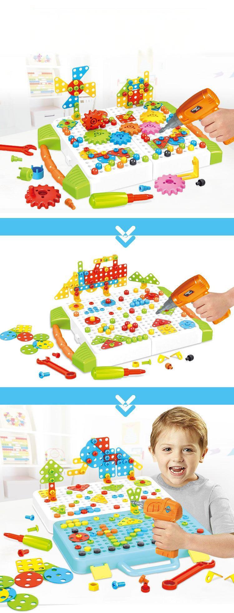 252-Piece Drill Construction Set – Electric Drill Tool Included – STEM Building Blocks in Portable Suitcase – Educational Toy for Kids Ages 3+ – Perfect for Creative Play & Skill Development