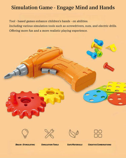 252-Piece Drill Construction Set – Electric Drill Tool Included – STEM Building Blocks in Portable Suitcase – Educational Toy for Kids Ages 3+ – Perfect for Creative Play & Skill Development