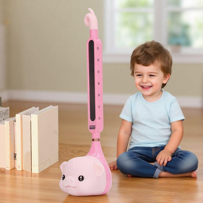 Electronic musical instruments, cartoon guitar erhu synthesizer | portable musical toys for children and adults | fun early education musical instruments (pink pig)