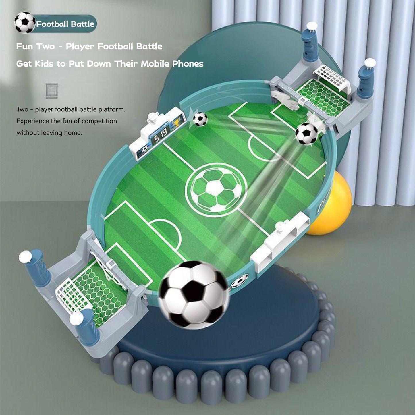 Extra - Large Kids' Table Football Set - 2 Player Interactive Soccer Game Table - Family Fun & Brain - Boosting Toy with 6 Balls - Ideal for Parent - Child Bonding